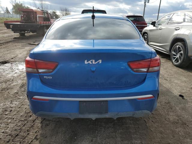 3KPA24AD0NE476948 - 2022 KIA RIO LX BLUE photo 6