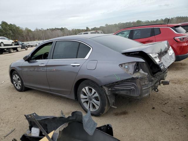 1HGCR2F39EA267074 - 2014 HONDA ACCORD LX GRAY photo 2