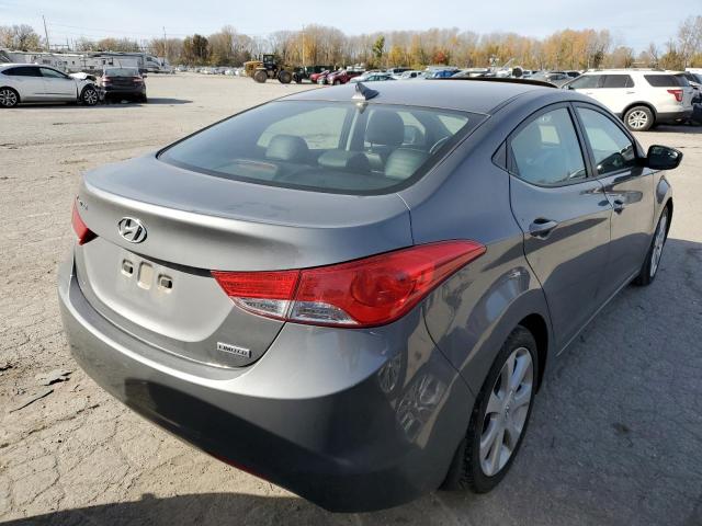 5NPDH4AE0DH215883 - 2013 HYUNDAI ELANTRA GLS SILVER photo 3