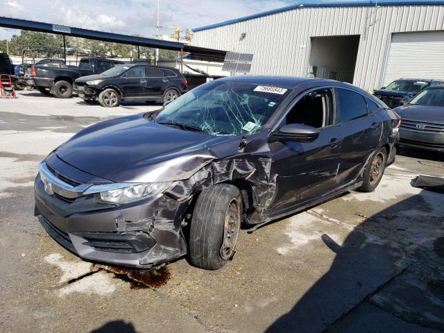 2HGFC2F55JH558666 - 2018 HONDA CIVIC LX GRAY photo 1