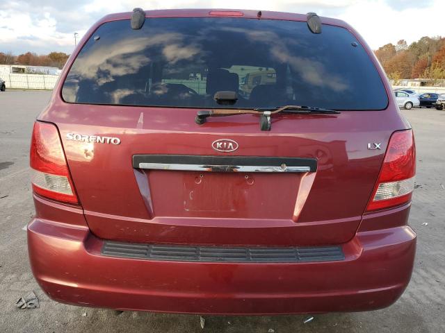 KNDJC733455392694 - 2005 KIA SORENTO EX MAROON photo 6