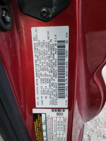 5TETX22N66Z224623 - 2006 TOYOTA TACOMA ACCESS CAB წითელი ფოტო 12