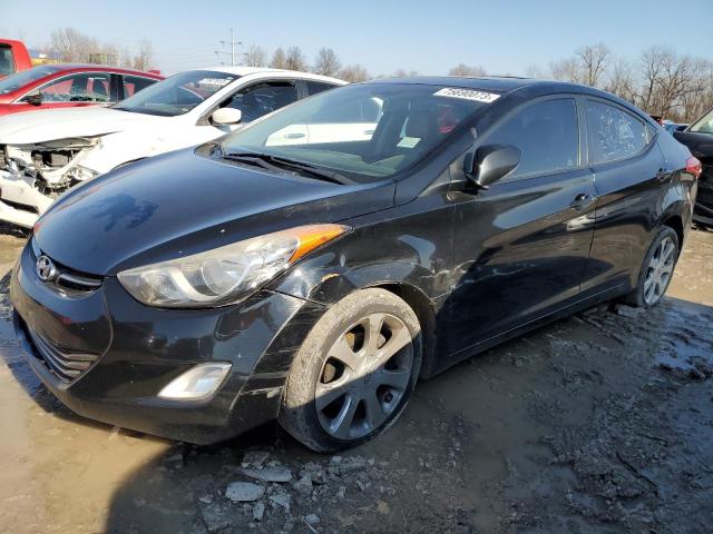 KMHDH4AE5CU187045 - 2012 HYUNDAI ELANTRA GLS BLACK photo 1