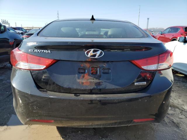 KMHDH4AE5CU187045 - 2012 HYUNDAI ELANTRA GLS BLACK photo 6