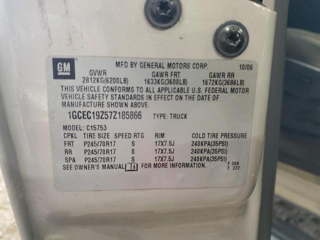 1GCEC19Z57Z185866 - 2007 CHEVROLET SILVERADO C1500 CLASSIC Qəhvəyi foto 12