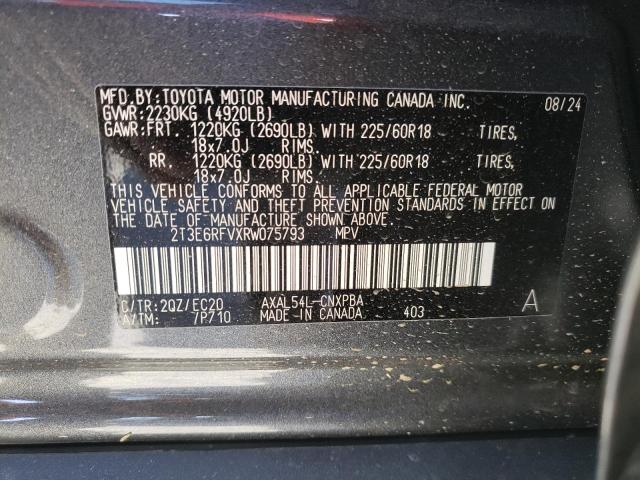 2T3E6RFVXRW075793 - 2024 TOYOTA RAV4 XSE GRAY photo 13