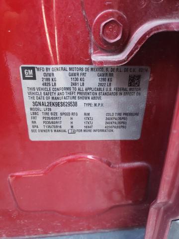 3GNAL2EK9ES629538 - 2014 CHEVROLET CAPTIVA LS 红色 照片 13