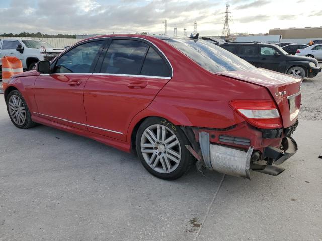 WDDGF54X88F072144 - 2008 MERCEDES-BENZ C 300 RED photo 2