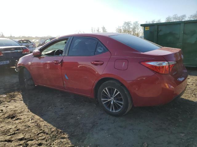 2T1BURHE1GC720649 - 2016 TOYOTA COROLLA L RED photo 2