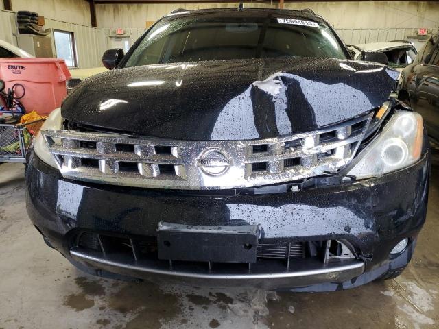 JN8AZ08W44W332789 - 2004 NISSAN MURANO SL BLACK photo 5