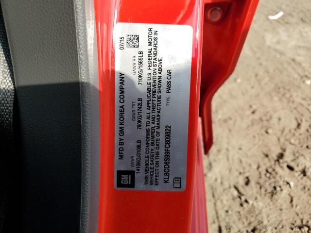 KL8CD6S99FC809822 - 2015 CHEVROLET SPARK 1LT RED photo 12