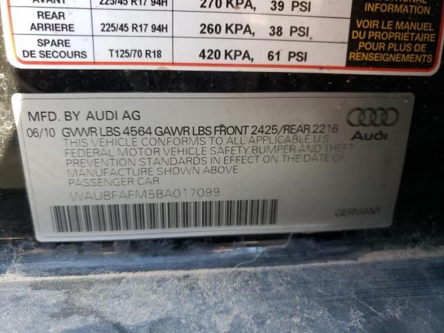 WAUBFAFM5BA017099 - 2011 AUDI A3 PREMIUM BLACK photo 12