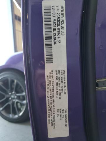 2C3CDXGJ7PH631752 - 2023 DODGE CHARGER SCAT PACK PURPLE photo 12