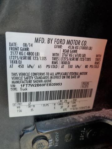 1FT7W2B69FEB35953 - 2015 FORD F250 SUPER DUTY GRAY photo 13