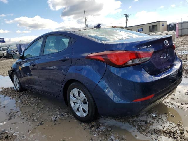 5NPDH4AE5GH684293 - 2016 HYUNDAI ELANTRA SE BLUE photo 2