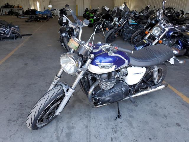 SMT900K12ET636536 - 2014 TRIUMPH MOTORCYCLE BONNEVILLE BLUE photo 2