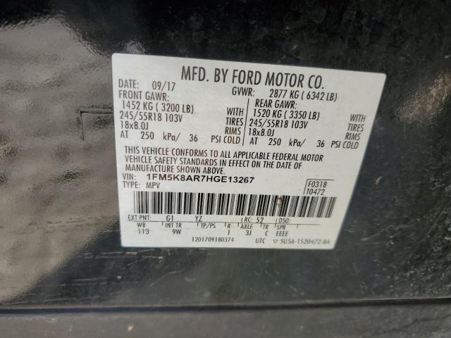 1FM5K8AR7HGE13267 - 2017 FORD EXPLORER POLICE INTERCEPTOR 黑色 照片 13