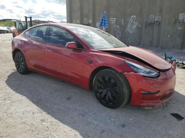 5YJ3E1EA9JF022149 - 2018 TESLA MODEL 3 RED photo 4