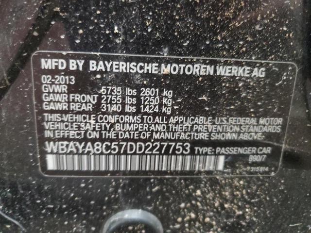 WBAYA8C57DD227753 - 2013 BMW 750 I BLACK photo 13