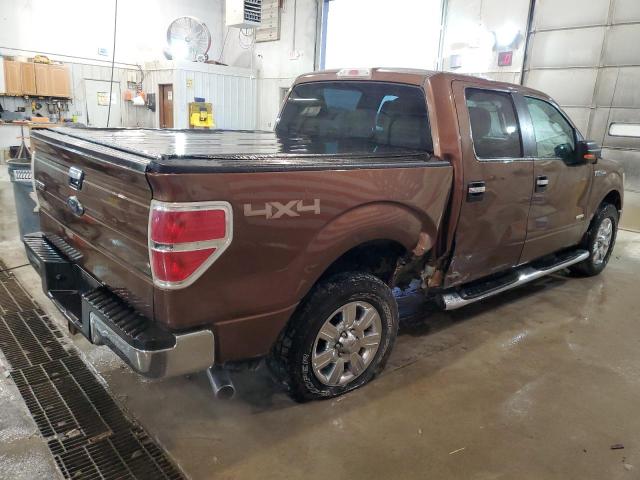 1FTFW1ET5BKD34713 - 2011 FORD F150 SUPERCREW BROWN photo 3