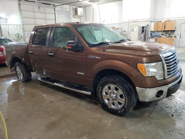 1FTFW1ET5BKD34713 - 2011 FORD F150 SUPERCREW BROWN photo 4
