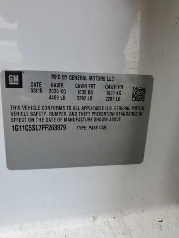 1G11C5SL7FF268879 - 2015 CHEVROLET MALIBU 1LT 白色 照片 12