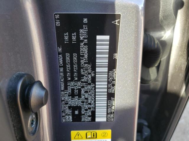 2T2BZMCA5HC054787 - 2017 LEXUS RX 350 BASE GRAY photo 13