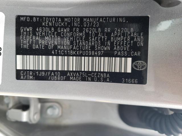 4T1C11BKXPU098497 - 2023 TOYOTA CAMRY LE SILVER photo 13