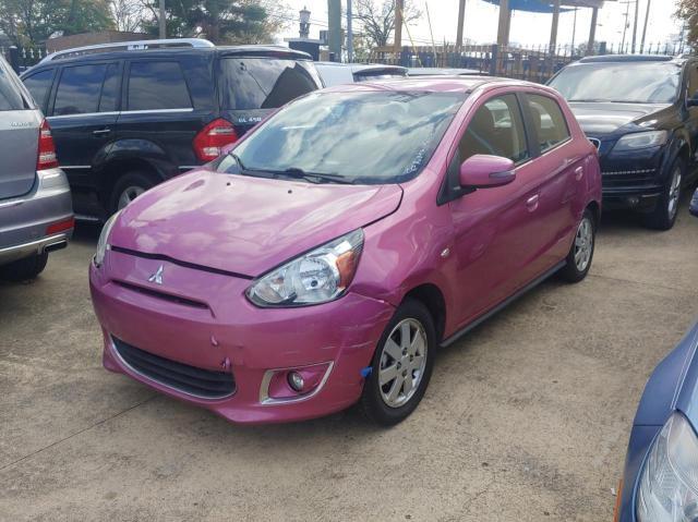 ML32A4HJ4FH013745 - 2015 MITSUBISHI MIRAGE ES PINK photo 2