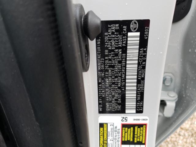 4T1G11AK5RU189408 - 2024 TOYOTA CAMRY SE NIGHT SHADE WHITE photo 12