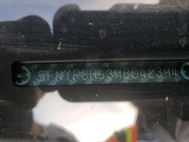 5FNYF8H53MB042394 - 2021 HONDA PASSPORT EXL WHITE photo 13