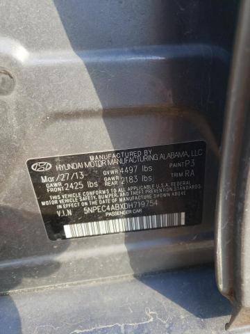 5NPEC4ABXDH719754 - 2013 HYUNDAI SONATA SE GRAY photo 12