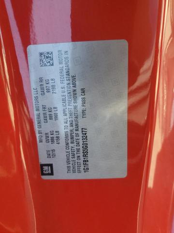 1G1FB1RS5G0132477 - 2016 CHEVROLET CAMARO LT RED photo 12