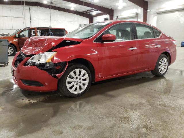 3N1AB7APXEL697614 - 2014 NISSAN SENTRA S RED photo 1