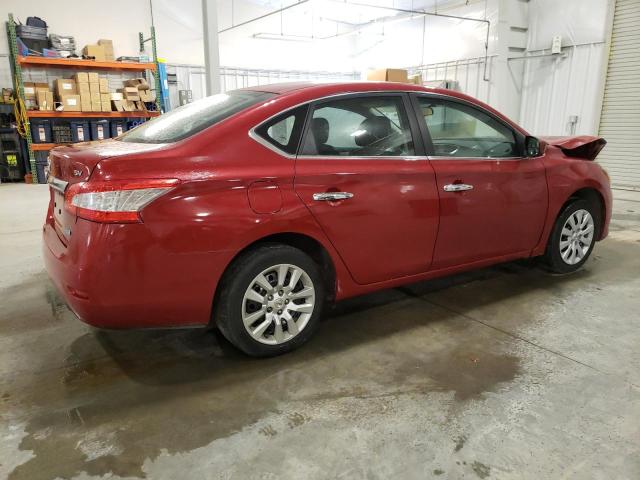3N1AB7APXEL697614 - 2014 NISSAN SENTRA S RED photo 3