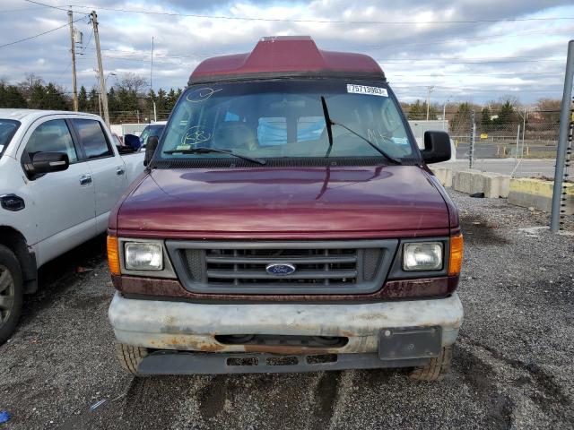 1FBSS31L76HB00463 - 2006 FORD ECONOLINE E350 SUPER DUTY WAGON RED photo 5