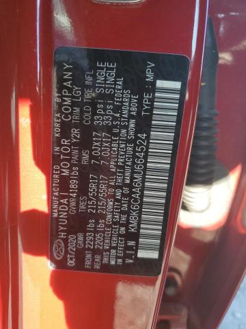 KM8K6CAA6MU664524 - 2021 HYUNDAI KONA SEL PLUS RED photo 13