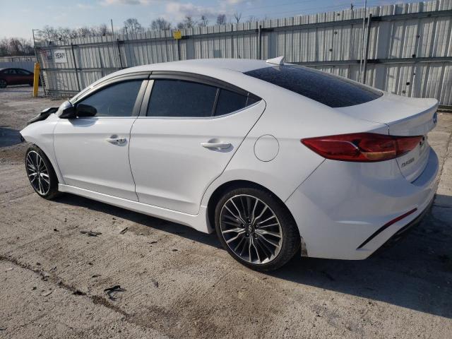 KMHD04LB1JU519537 - 2018 HYUNDAI ELANTRA SPORT WHITE photo 2