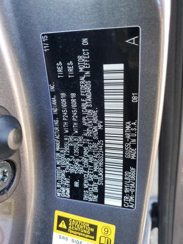 5TDJKRFH6GS234425 - 2016 TOYOTA HIGHLANDER XLE GRAY photo 14