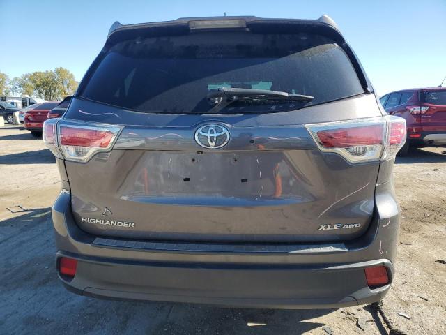 5TDJKRFH6GS234425 - 2016 TOYOTA HIGHLANDER XLE GRAY photo 6