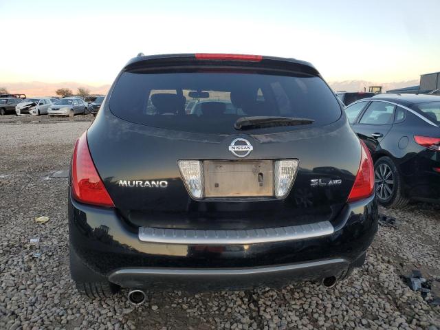 JN8AZ08W97W606475 - 2007 NISSAN MURANO SL BLACK photo 6