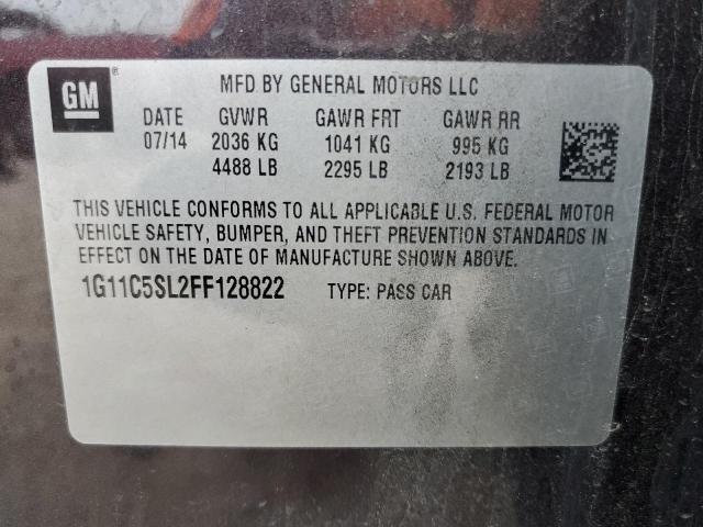 1G11C5SL2FF128822 - 2015 CHEVROLET MALIBU 1LT Сұр фото 12