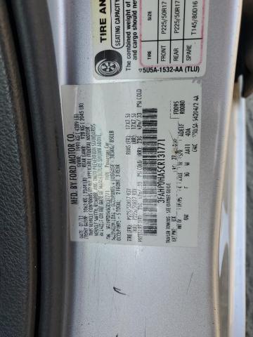 3FAHP0HA5CR131771 - 2012 FORD FUSION SE SILVER photo 12