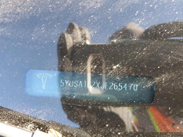 5YJSA1E2XJF265470 - 2018 TESLA MODEL S შავი ფოტო 12