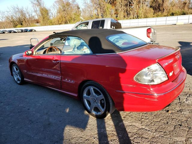 WDBTK75J05F161002 - 2005 MERCEDES-BENZ CLK 500 RED photo 2