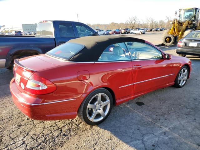 WDBTK75J05F161002 - 2005 MERCEDES-BENZ CLK 500 RED photo 3