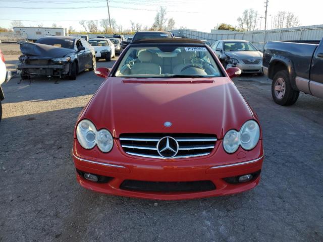 WDBTK75J05F161002 - 2005 MERCEDES-BENZ CLK 500 RED photo 5