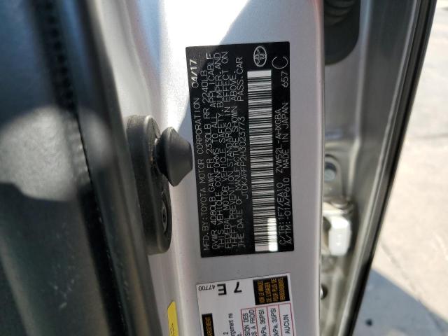 JTDKARFP2H3023773 - 2017 TOYOTA PRIUS PRIM ვერცხლისფერი ფოტო 13