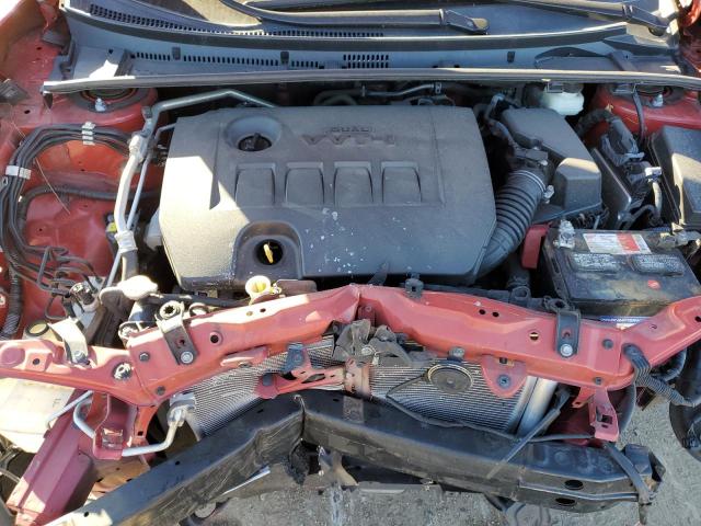 2T1BURHE2EC003576 - 2014 TOYOTA COROLLA L RED photo 11