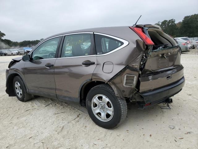 5J6RM3H34CL017652 - 2012 HONDA CR-V LX BROWN photo 2